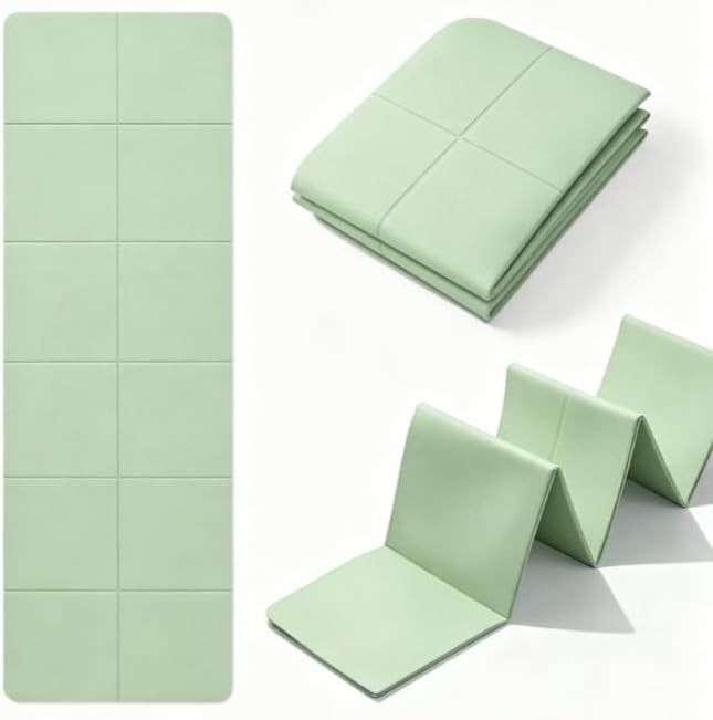 Green foldable TPE outdoor exercise mat