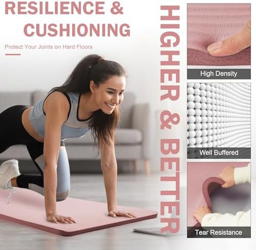 Thick cushioned non slip exercise mat — photo 5