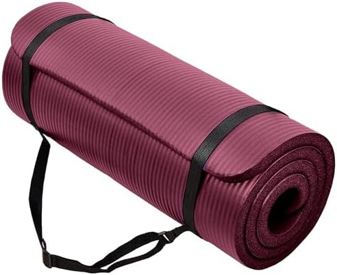 Wine red extra thick exercise mat