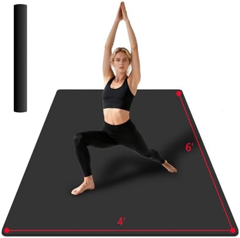 Extra large eight millimeter home exercise mat