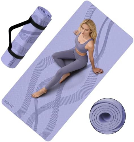 Lavender Purple Printed Large Yoga Mat