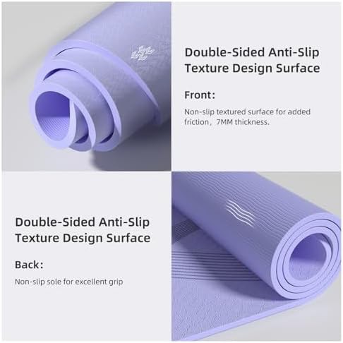 Lavender Purple Printed Large Yoga Mat — photo 3
