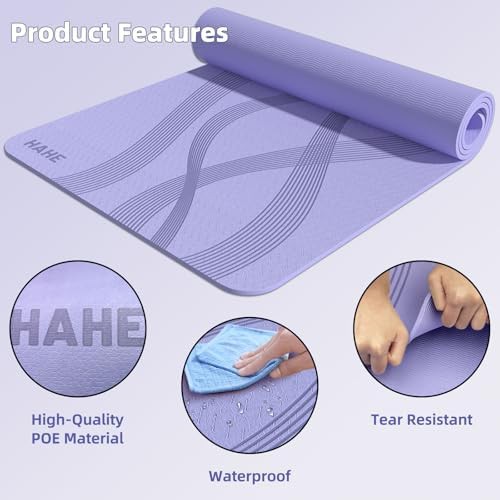 Lavender Purple Printed Large Yoga Mat — photo 4