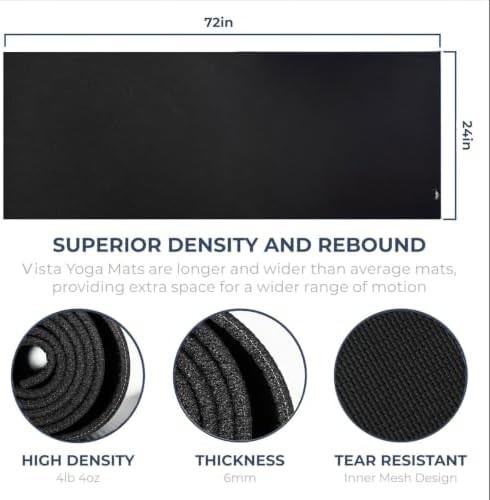 Vista black yoga mat ten pack — photo 4