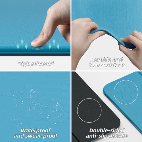 Blue and black foldable TPE mat — photo 3