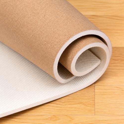 TPE base 6mm thick cork yoga mat — photo 4