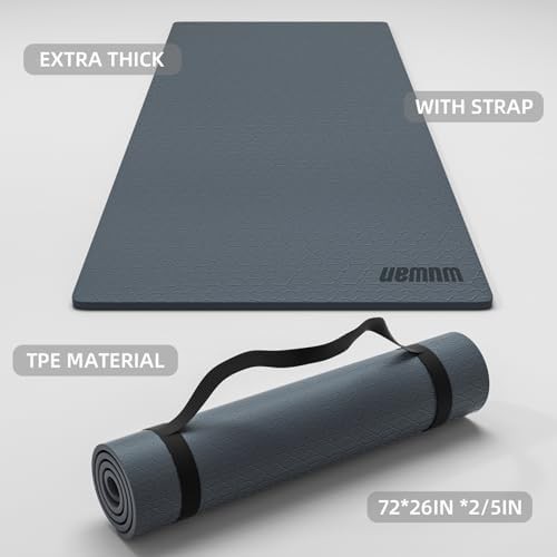 Wuwan blue non slip fitness mat — photo 5