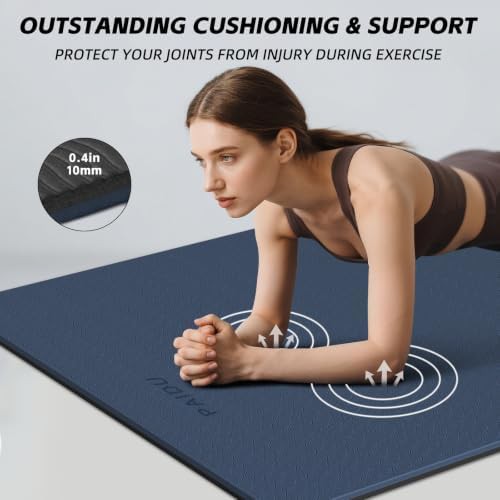 Wide non slip 10mm Pilates mat — photo 3