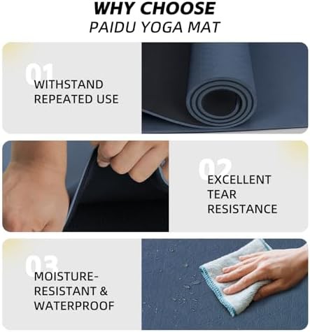 Wide non slip 10mm Pilates mat — photo 4