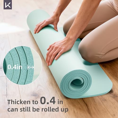 Extra thick green NBR exercise mat — photo 4