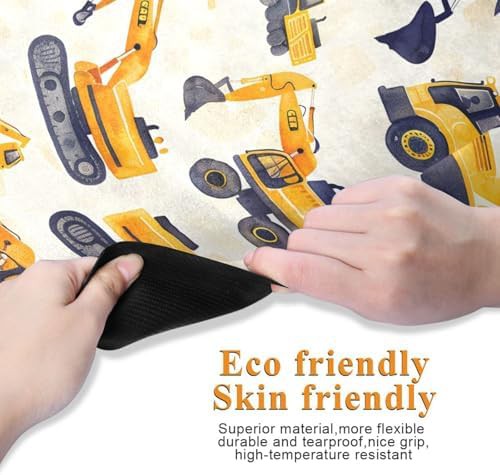 Watercolor construction vehicles kids mat — photo 3