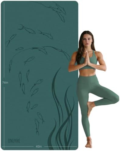 Extra wide 10mm fitness exercise mat