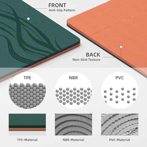 Extra wide 10mm fitness exercise mat — photo 3