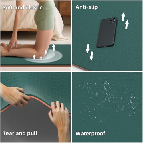 Extra wide 10mm fitness exercise mat — photo 4