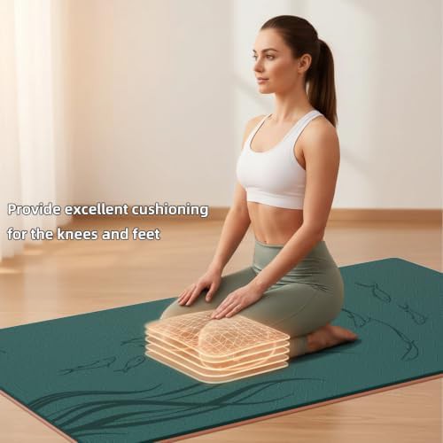 Extra wide 10mm fitness exercise mat — photo 5