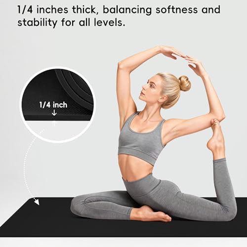 Extra wide black TPE exercise mat — photo 4