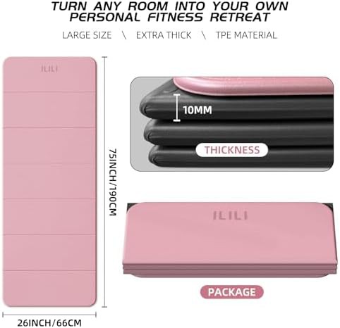Extra Long Foldable TPE Exercise Mat — photo 5
