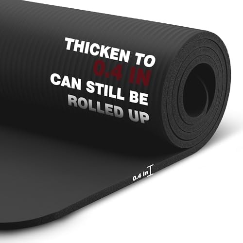 Extra thick black NBR yoga mat — photo 3