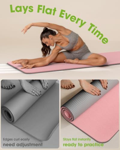 Pink non slip TPE pilates mat — photo 5