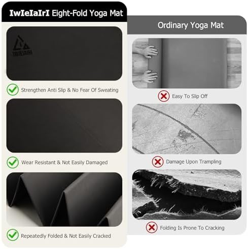 Foldable dark grey pilates travel mat — photo 3