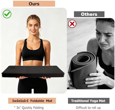 Foldable dark grey pilates travel mat — photo 4