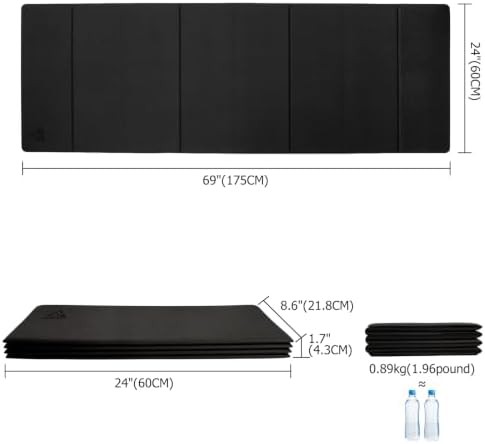 Foldable dark grey pilates travel mat — photo 5