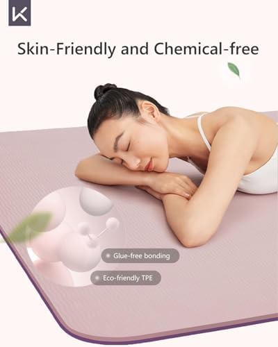Pink non slip TPE yoga mat — photo 4