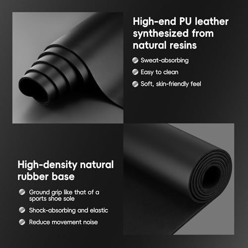 Professional natural rubber and PU workout mat — photo 3