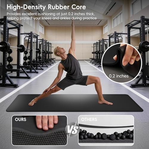 Professional natural rubber and PU workout mat — photo 4