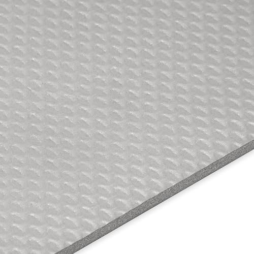 Grey 10mm non-slip exercise fitness mat — photo 4