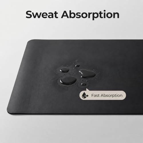 Black 5mm natural rubber fitness mat — photo 3