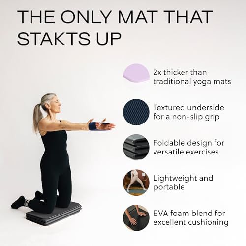 Foldable black professional fitness mat — photo 4