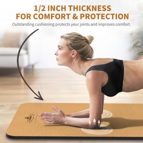 Extra large natural cork yoga mat — photo 4