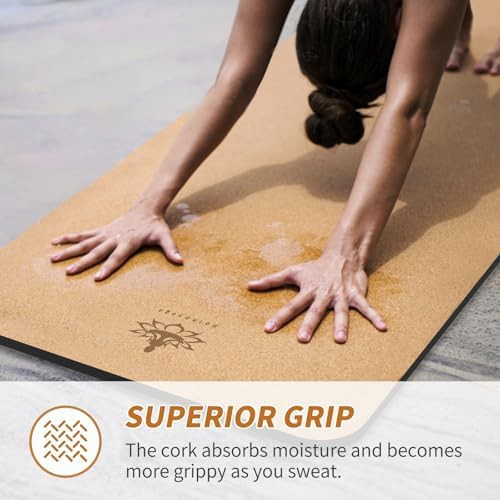 Extra large natural cork yoga mat — photo 5