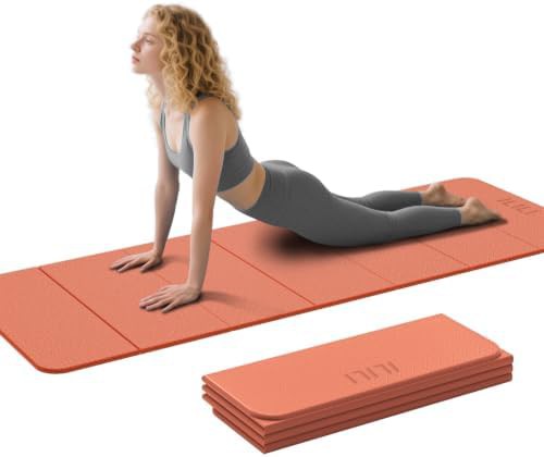 Lightweight Foldable Yoga Mat in Orange