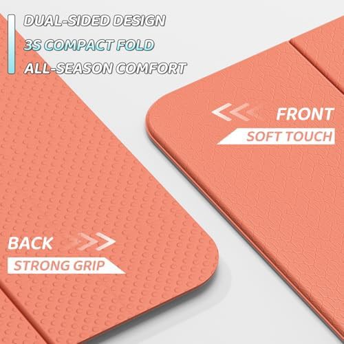 Lightweight Foldable Yoga Mat in Orange — photo 3