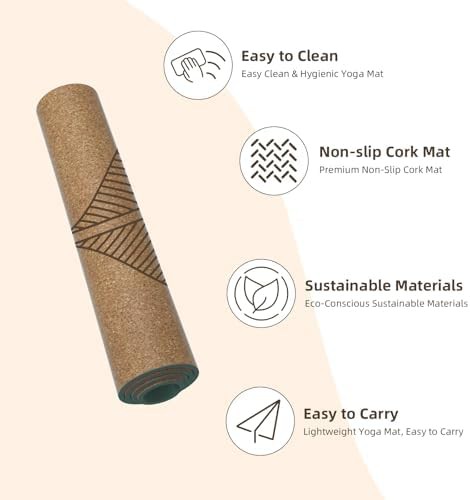 Natural Cork Mat for Hot Yoga — photo 4