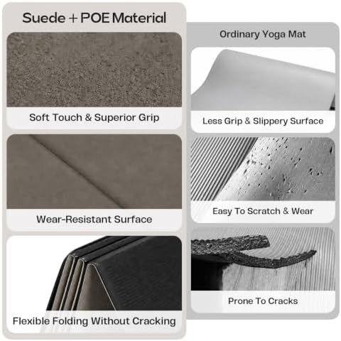 Foldable suede stretching mat 6mm — photo 3
