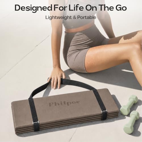 Foldable suede stretching mat 6mm — photo 4