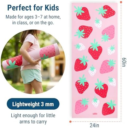 Strawberry kids textured 3mm pvc mat — photo 3